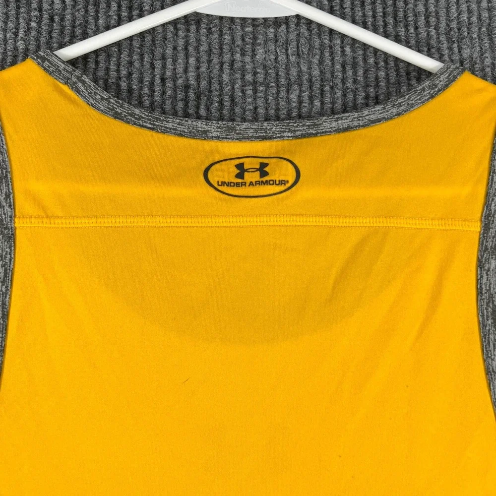 Missouri Tigers Mizzou Tank Top Shirt Mens Small Yellow Under Armour Loose Fit